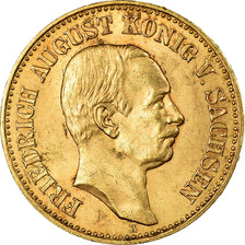 Moneda, Estados alemanes, SAXONY-ALBERTINE, Friedrich August III, 20 Mark, 1905