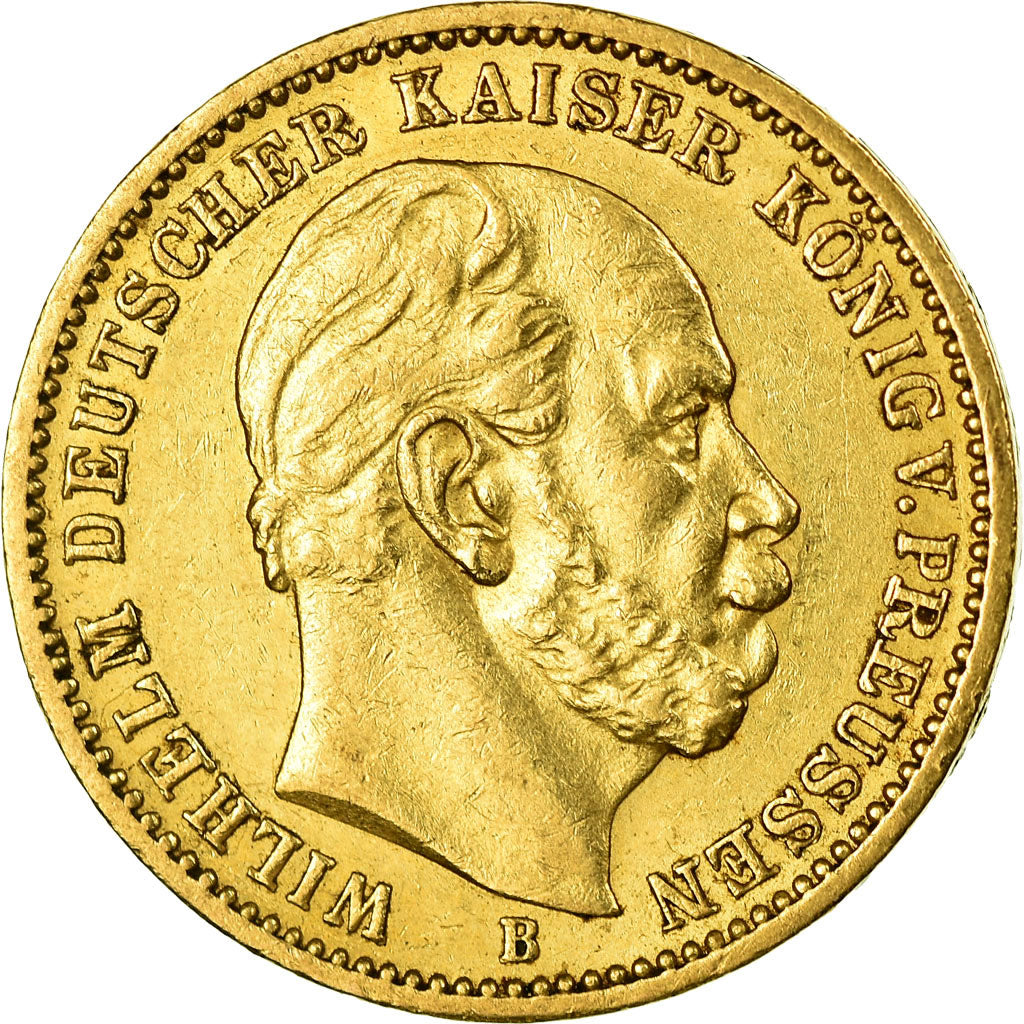 Coin, German States, PRUSSIA, Wilhelm I, 20 Mark, 1877, EF(40-45), Gold, KM:505
