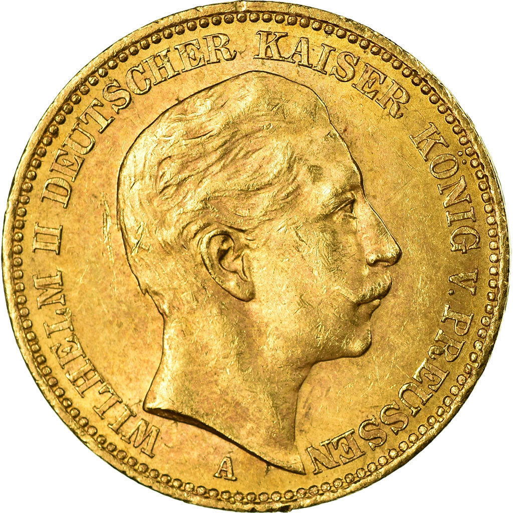 Coin, German States, PRUSSIA, Wilhelm II, 20 Mark, 1905, Berlin, AU(55-58)