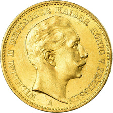 Coin, German States, PRUSSIA, Wilhelm II, 20 Mark, 1894, Berlin, AU(55-58)