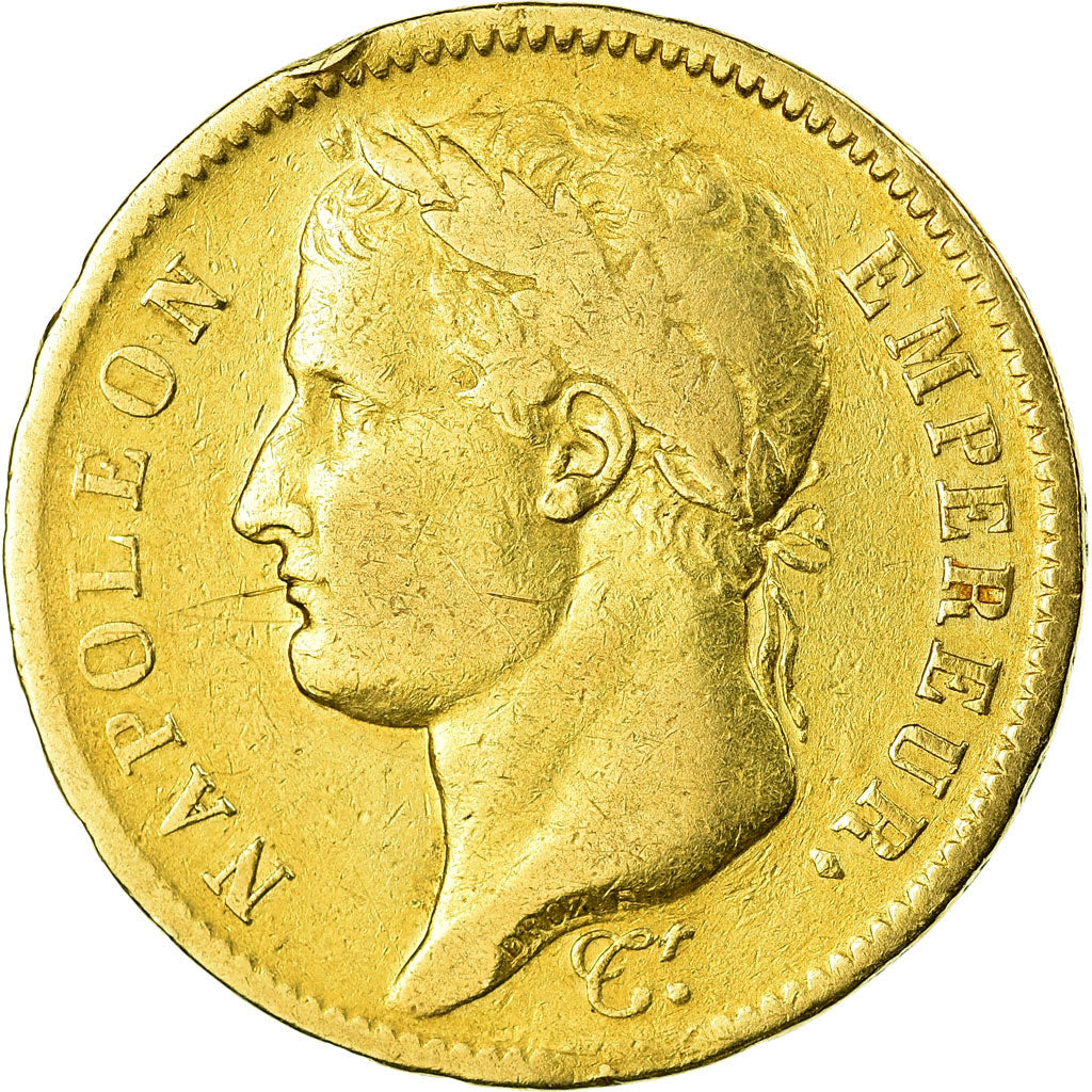 Moneda, Francia, Napoléon I, 40 Francs, 1811, Paris, BC+, Oro, KM:696.1