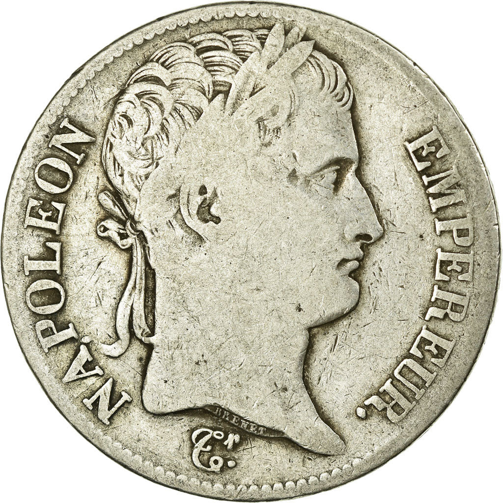 Moneda, Francia, Napoléon I, 5 Francs, 1813, Paris, BC+, Plata, KM:694.1