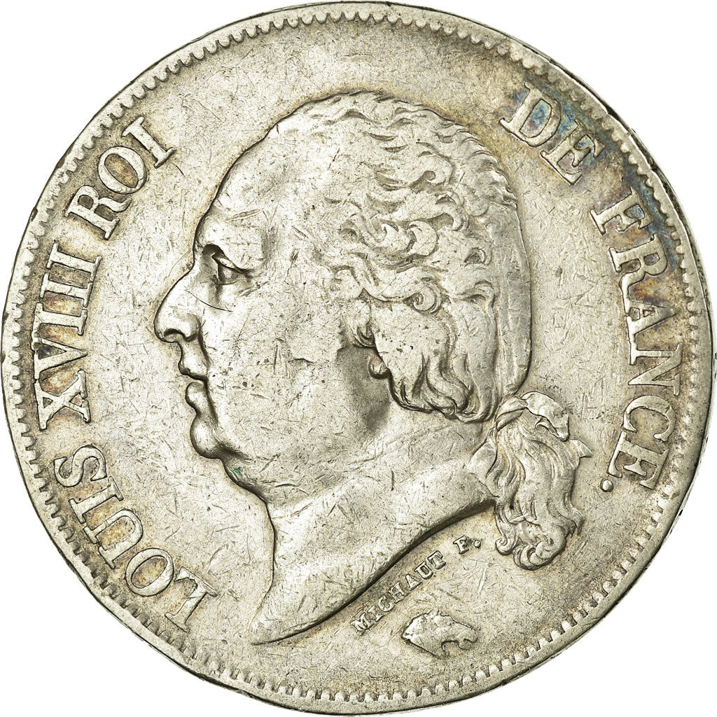 Moneta, Francja, Louis XVIII, Louis XVIII, 5 Francs, 1824, Lille, EF(40-45)