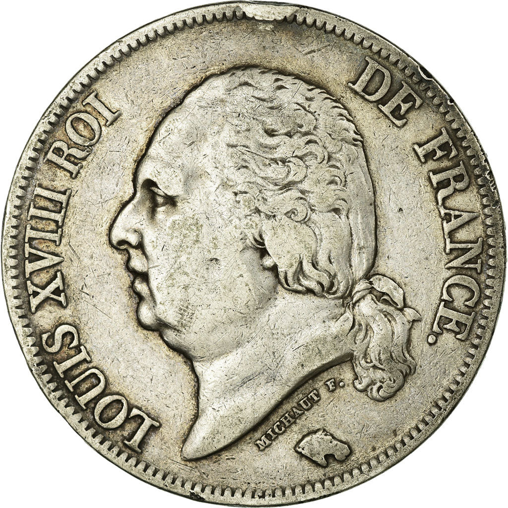Monnaie, France, Louis XVIII, Louis XVIII, 5 Francs, 1822, Lille, TB+, Argent