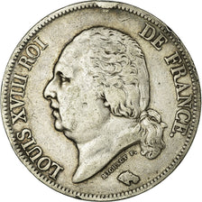 Monnaie, France, Louis XVIII, Louis XVIII, 5 Francs, 1822, Lille, TB+, Argent