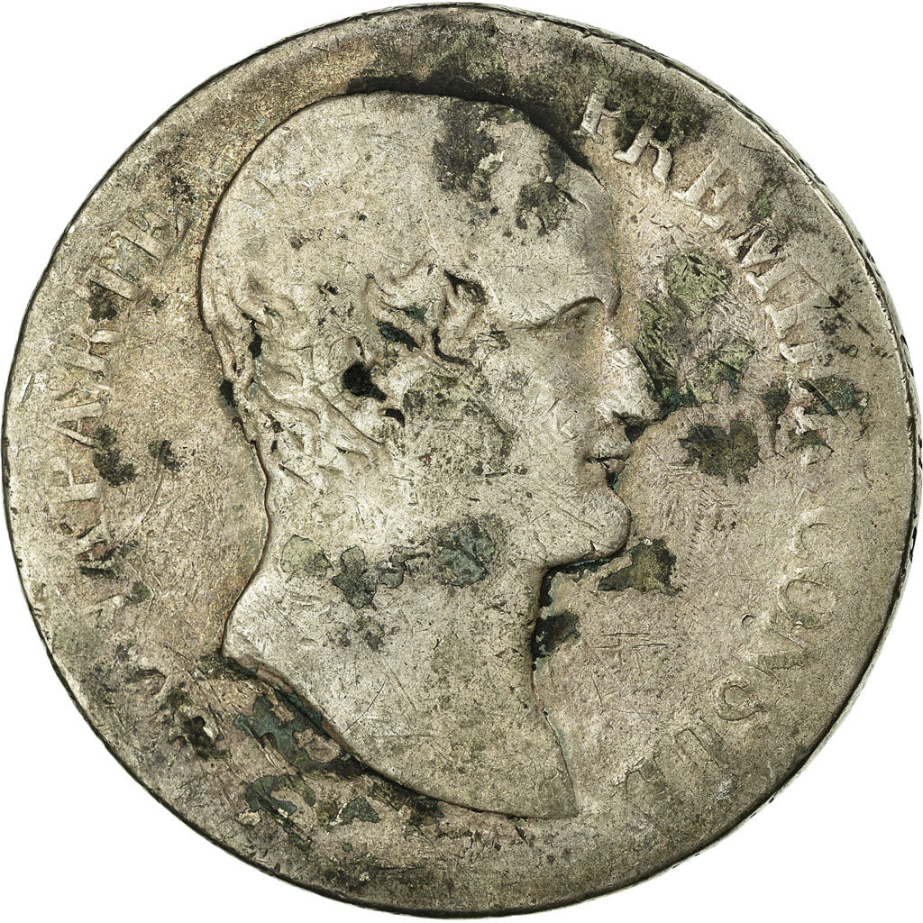 Coin, France, 5 Francs, An XI, Perpignan, F(12-15), Silver, KM:650.6