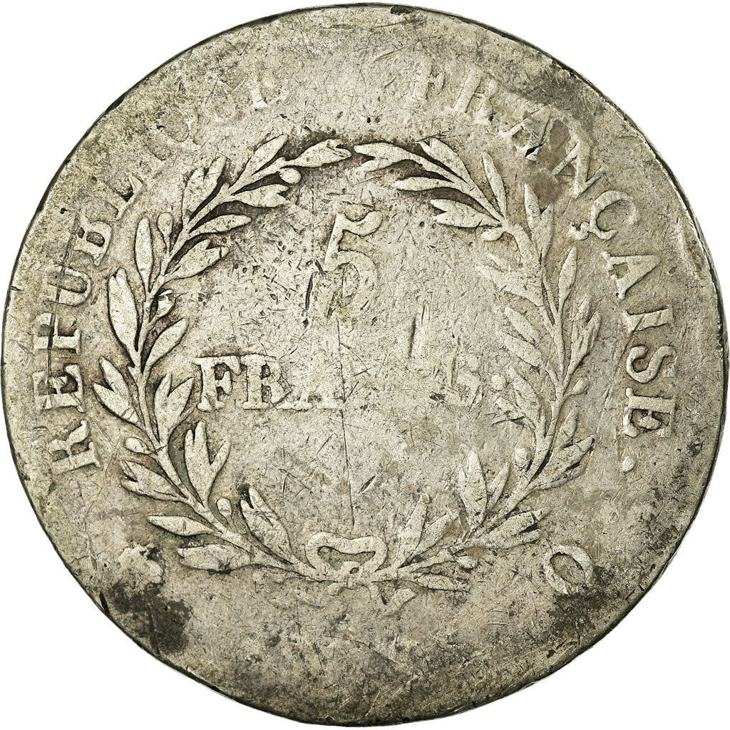 Coin, France, 5 Francs, An XI, Perpignan, F(12-15), Silver, KM:650.6