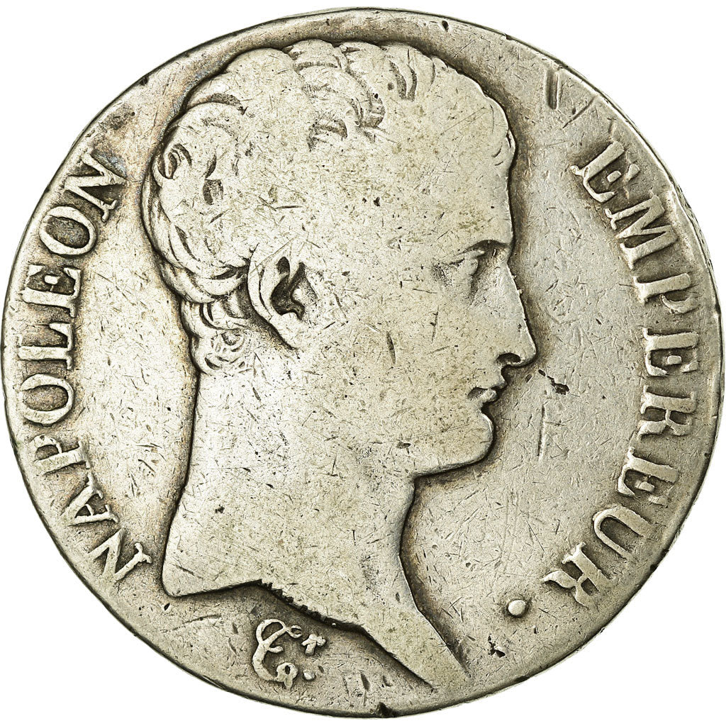 Moneda, Francia, Napoléon I, 5 Francs, 1805, Toulouse, BC, Plata, KM:662.10