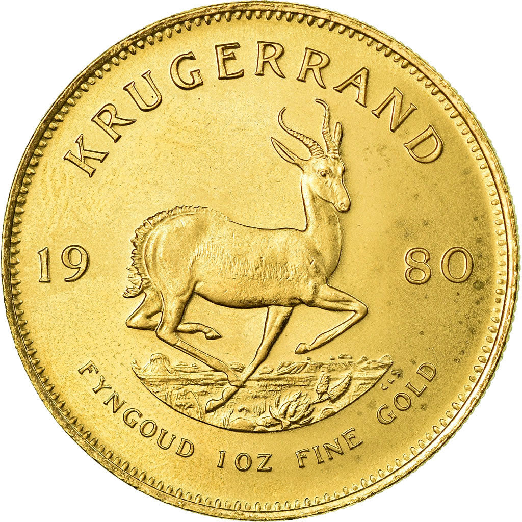 Moneta, Południowa Afryka, Krugerrand, 1980, MS(64), Złoto, KM:73
