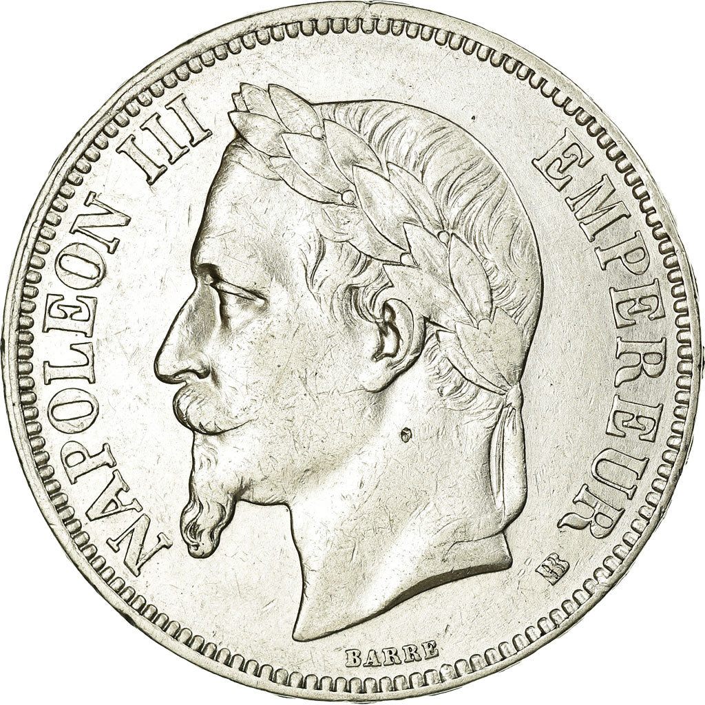 Monnaie, France, Napoléon III, 5 Francs, 1867, Strasbourg, TTB, Argent