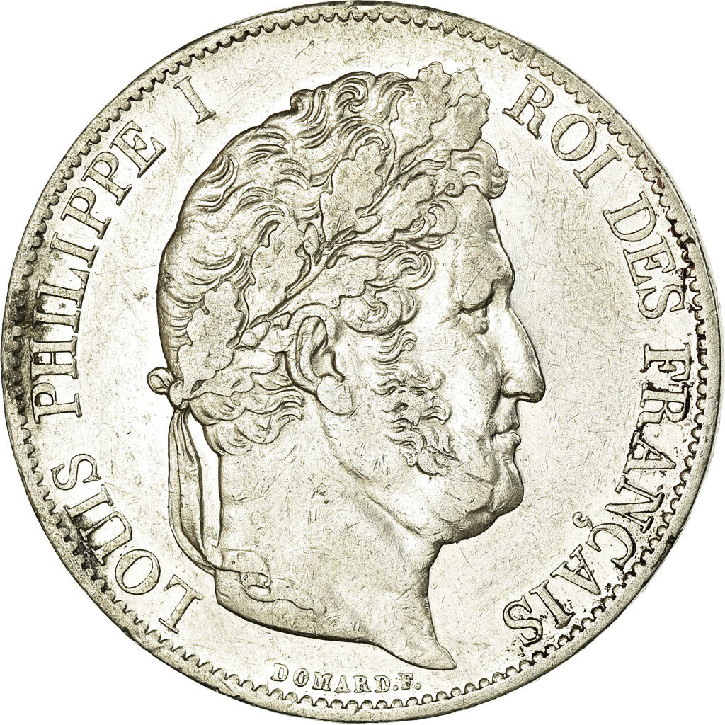 Coin, France, Louis-Philippe, 5 Francs, 1844, Paris, EF(40-45), Silver