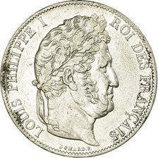 Coin, France, Louis-Philippe, 5 Francs, 1844, Paris, EF(40-45), Silver