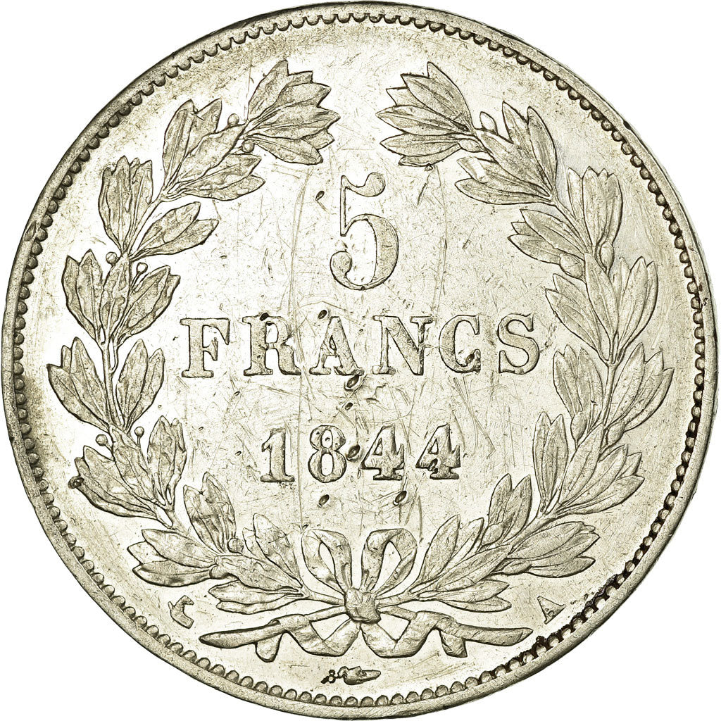Coin, France, Louis-Philippe, 5 Francs, 1844, Paris, EF(40-45), Silver