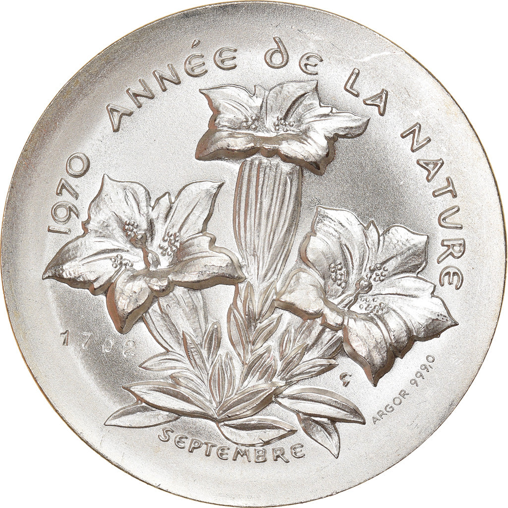Switzerland, Medal, Année de la Nature, Septembre, Fauna, 1970, MS(64), Silver