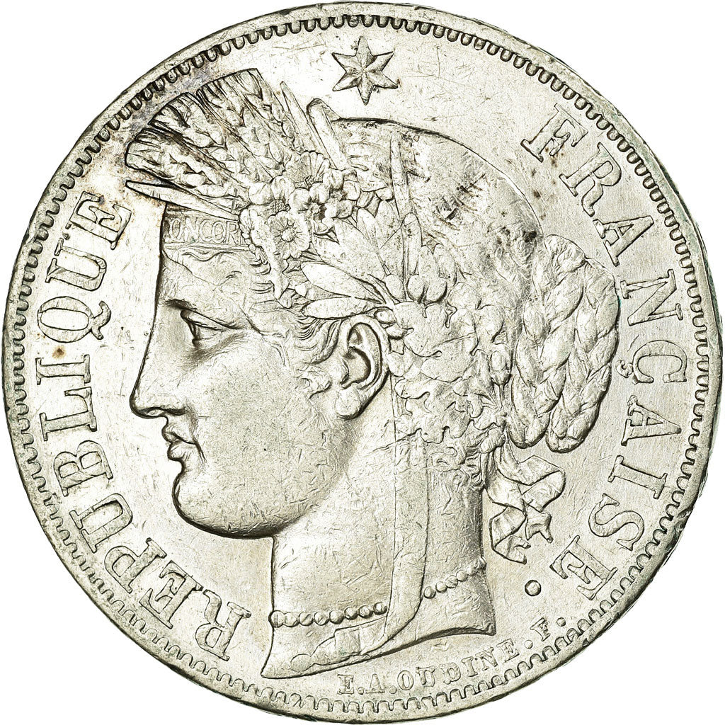 Coin, France, Cérès, 5 Francs, 1850, Paris, EF(40-45), Silver, KM:761.1