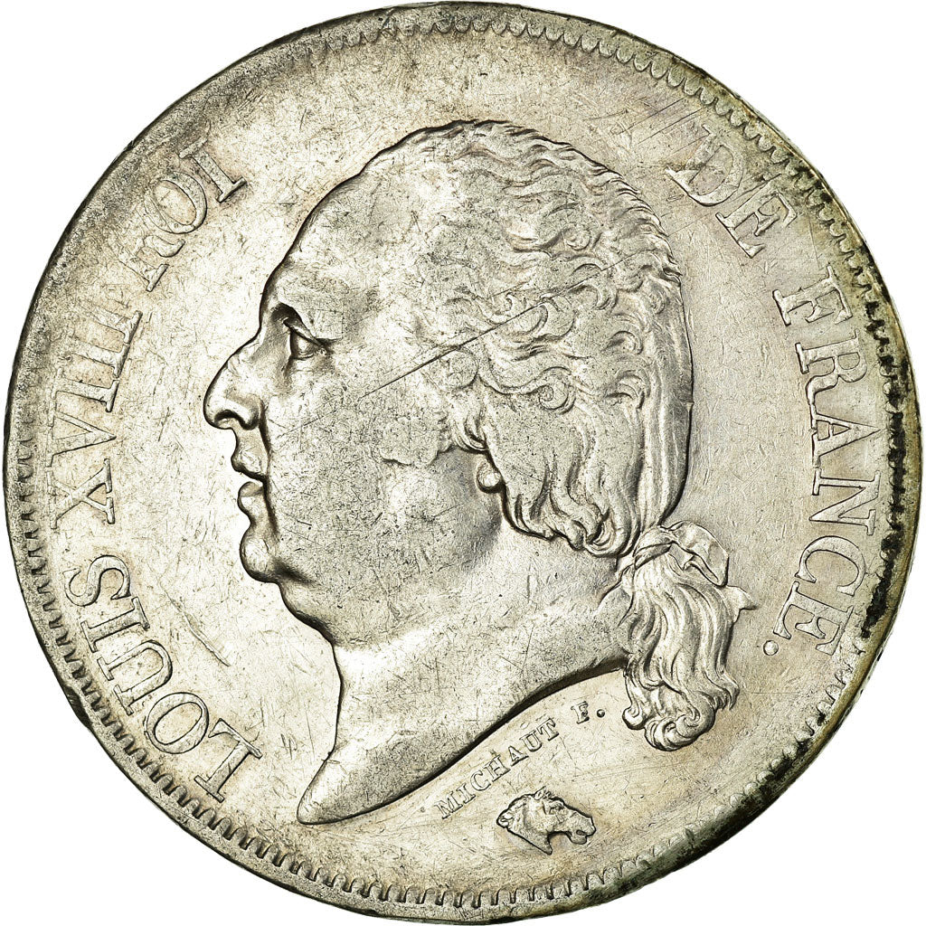 Moeda, França, Louis XVIII, Louis XVIII, 5 Francs, 1817, Paris, VF(30-35)