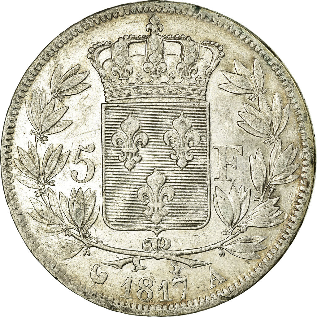 Moeda, França, Louis XVIII, Louis XVIII, 5 Francs, 1817, Paris, VF(30-35)