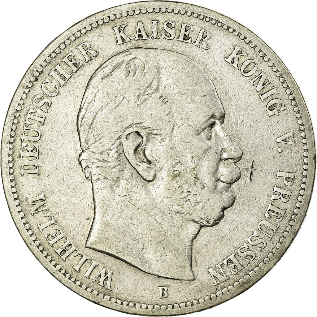 Monnaie, Etats allemands, PRUSSIA, Wilhelm I, 5 Mark, 1876, Breslau, TB+