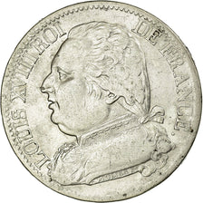 Moneta, Francja, Louis XVIII, 5 Francs, 1814, Paris, VF(30-35), Srebro