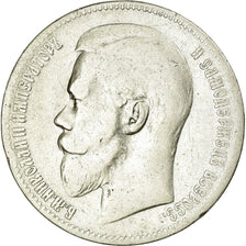 Coin, Russia, Nicholas II, Rouble, 1897, St. Petersburg, VF(20-25), Silver