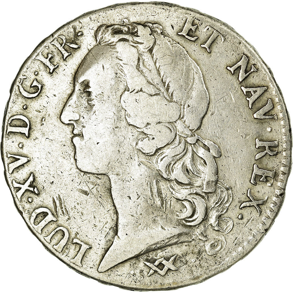 Moneta, Francia, Louis XV, Écu au bandeau, Ecu, 1758, Bordeaux, MB, Argento