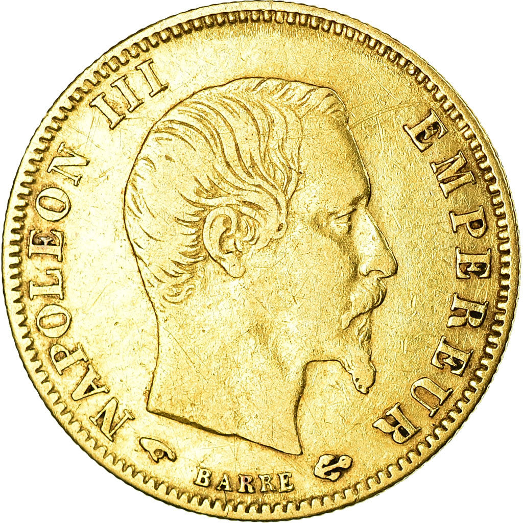 Moneta, Francja, Napoleon III, Napoléon III, 5 Francs, 1859, Paris, AU(50-53)
