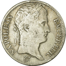 Moneda, Francia, Napoléon I, 5 Francs, 1814, Toulouse, BC+, Plata, KM:694.10