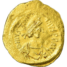 Coin, Justinian I, Tremissis, 527-565 AD, Constantinople, EF(40-45), Gold