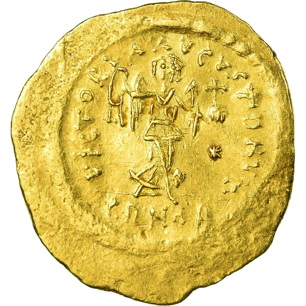 Coin, Justinian I, Tremissis, 527-565 AD, Constantinople, EF(40-45), Gold