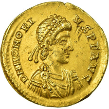 Coin, Honorius, Solidus, 395-402, Milan, AU(50-53), Gold, RIC:1206C