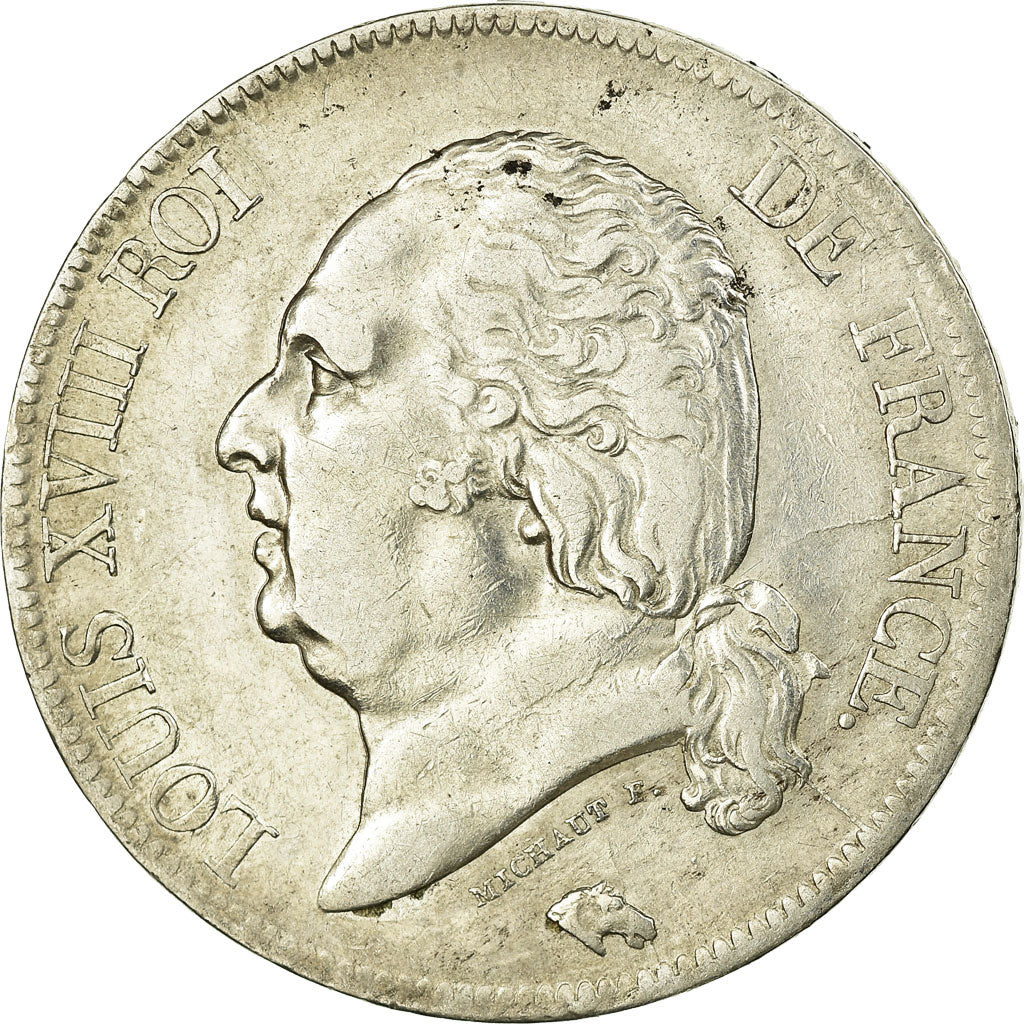 Coin, France, Louis XVIII, Louis XVIII, 5 Francs, 1821, Lille, EF(40-45)