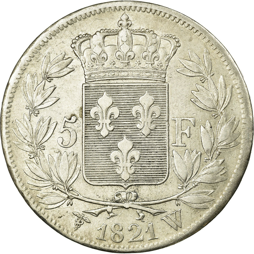 Coin, France, Louis XVIII, Louis XVIII, 5 Francs, 1821, Lille, EF(40-45)