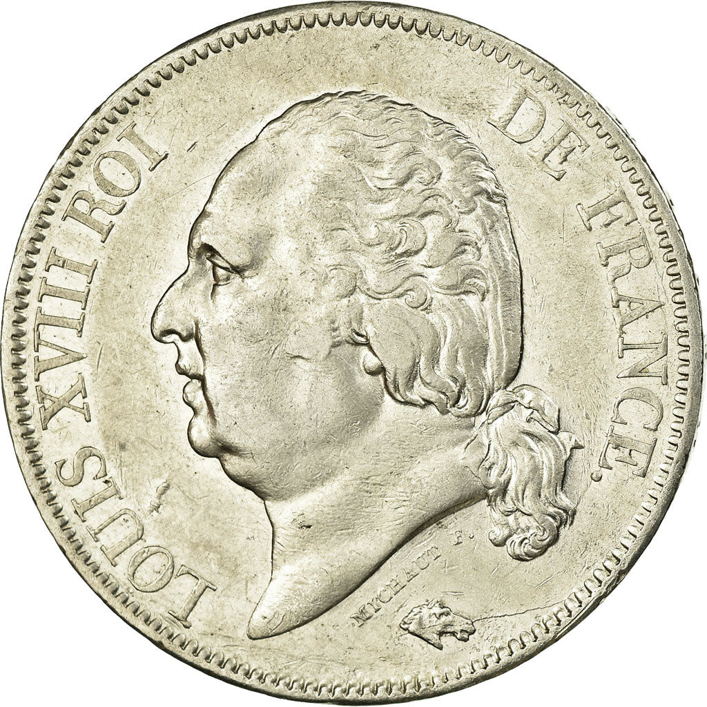 Monnaie, France, Louis XVIII, Louis XVIII, 5 Francs, 1819, Rouen, TB+, Argent