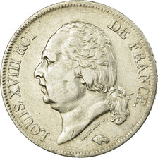 Moneta, Francja, Louis XVIII, 5 Francs, 1823, Toulouse, VF(30-35), Srebro