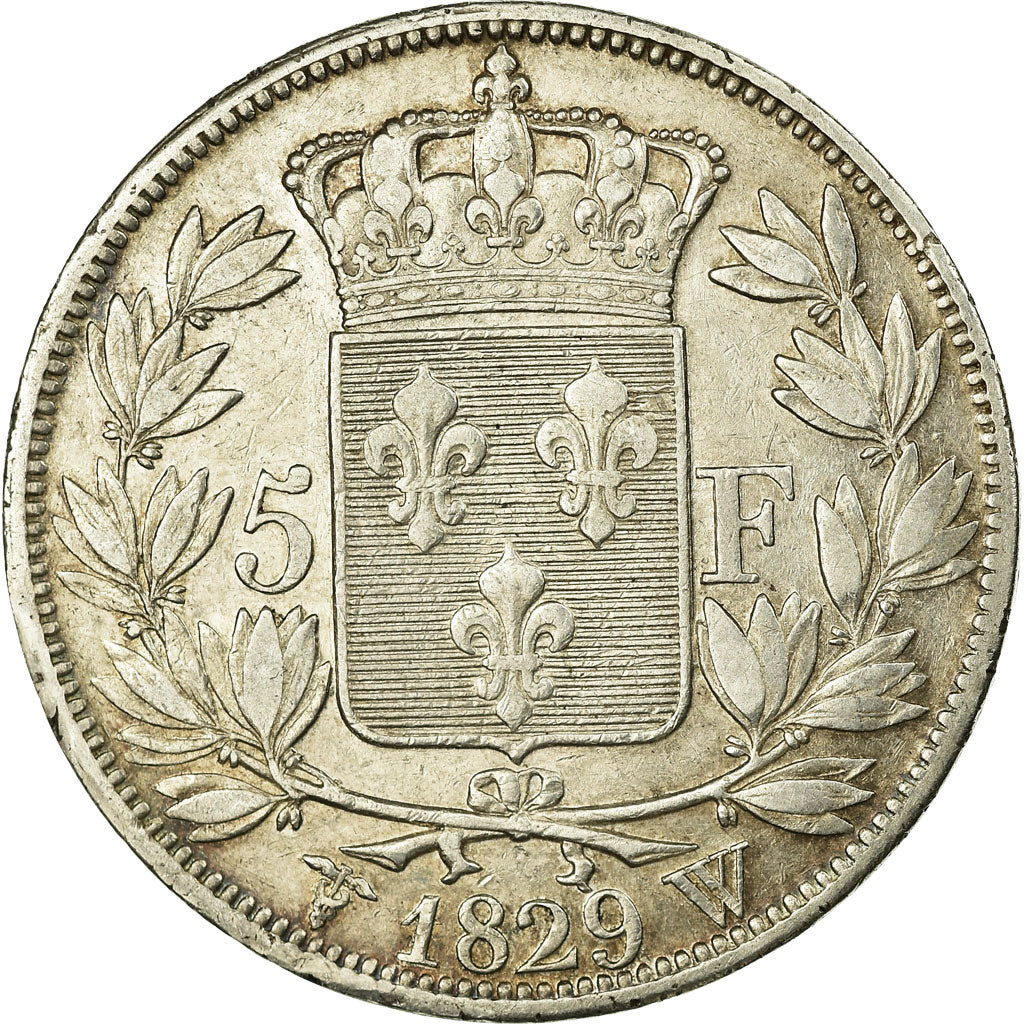 Coin, France, Charles X, 5 Francs, 1829, Lille, VF(30-35), Silver, KM:728.13