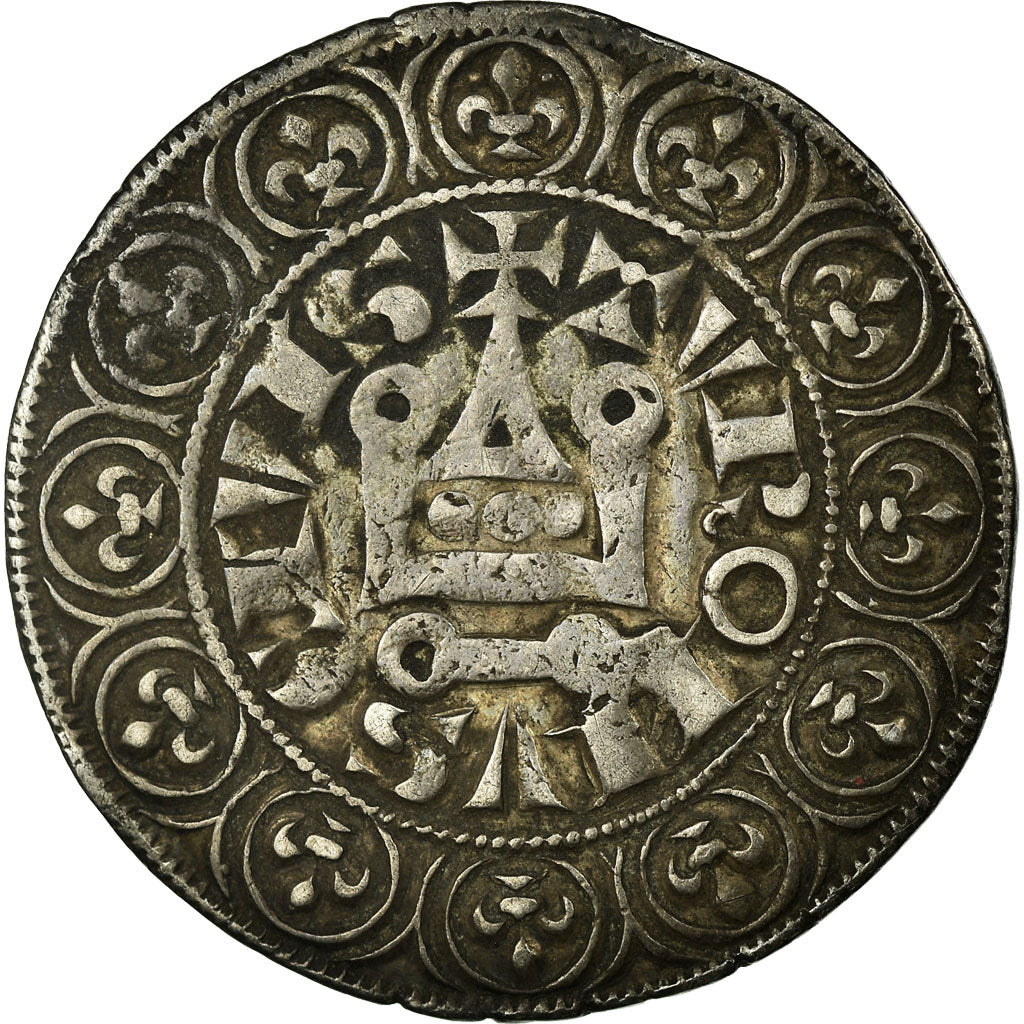 Coin, France, Philip IV, Gros Tournois, EF(40-45), Silver, Duplessy:213