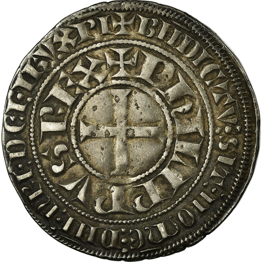 Coin, France, Philip IV, Gros Tournois, EF(40-45), Silver, Duplessy:213