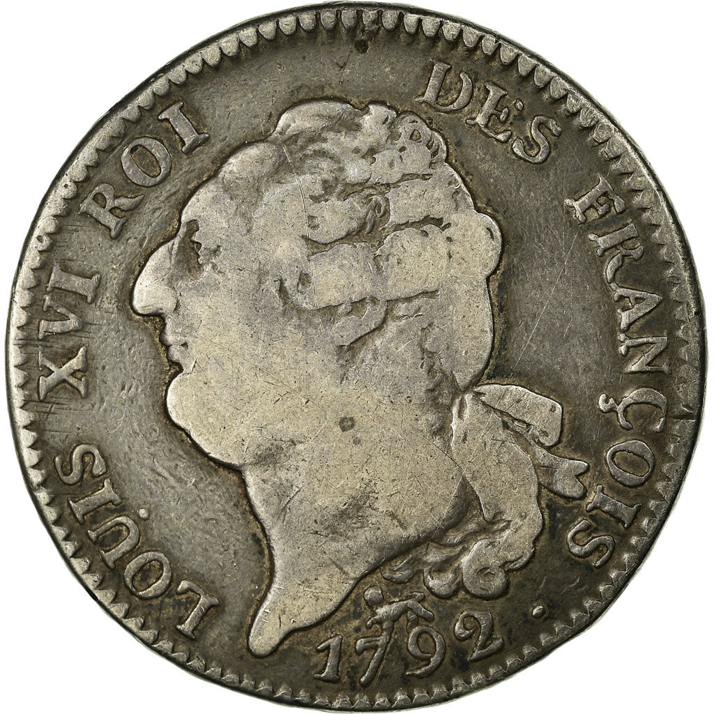 Moneta, Francia, Écu de 6 livres françois, ECU, 6 Livres, 1792, Paris, MB