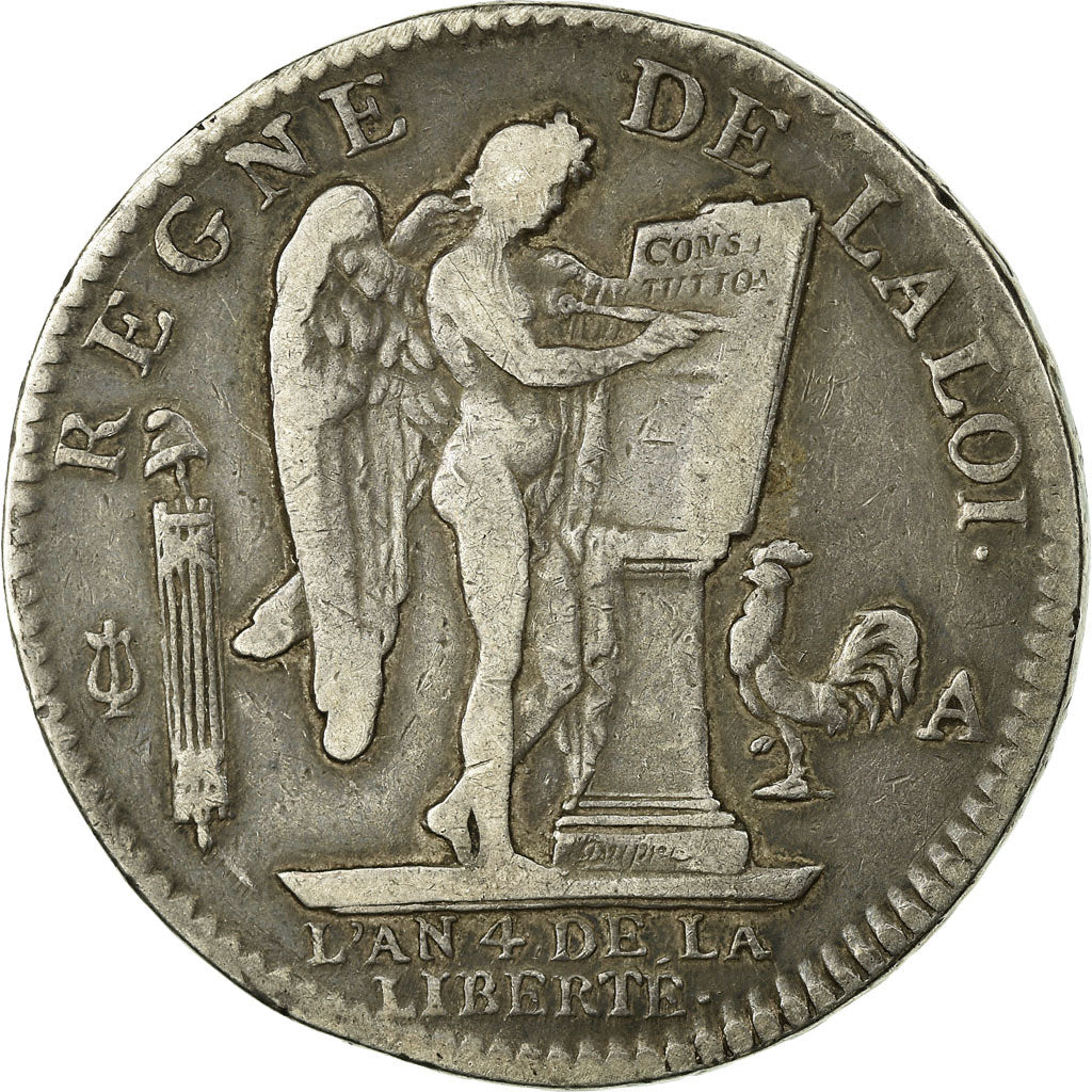 Moneta, Francia, Écu de 6 livres françois, ECU, 6 Livres, 1792, Paris, MB
