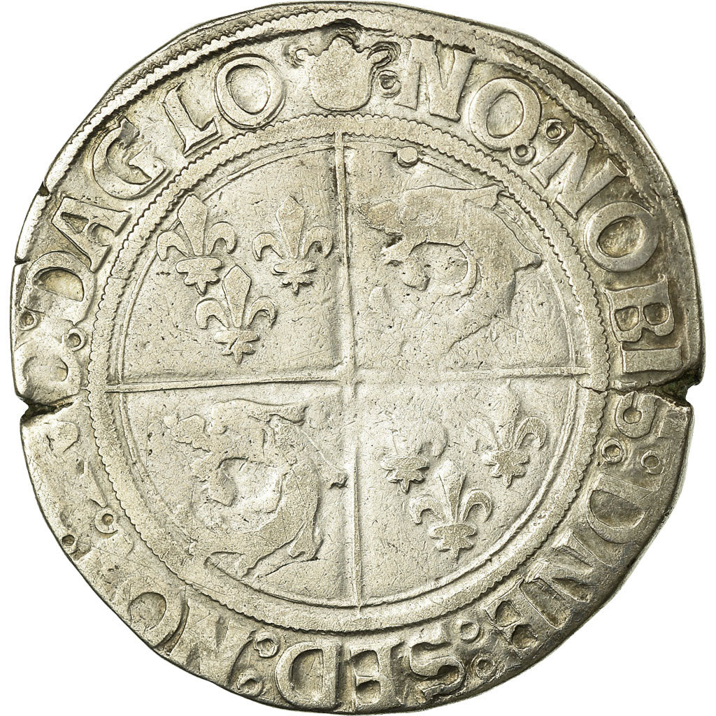 Moeda, França, François Ier, Teston, Cremieu, VF(30-35), Prata, Duplessy:821a