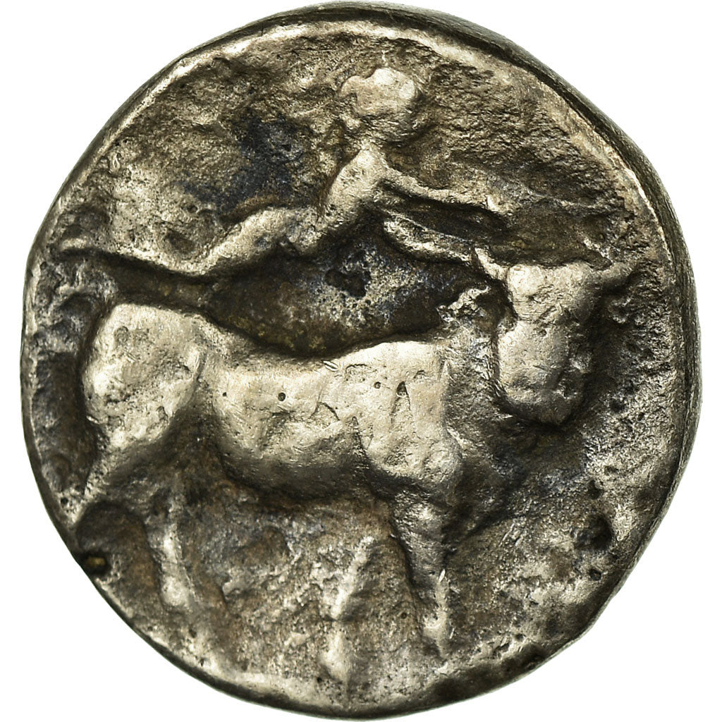 Coin, Campania, Neapolis, Didrachm, Neapolis, VF(20-25), Silver, SNG ANS:339
