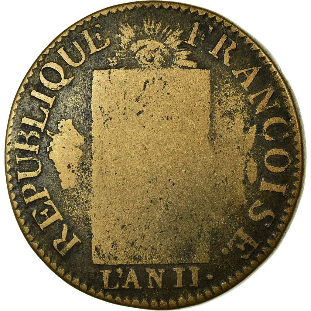 Coin, France, Sol aux balances non daté, Sol, 1793, Metz, F(12-15), Bronze