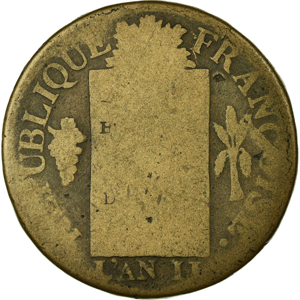 Moneta, Francja, Sol aux balances françoise, Sol, 1793, Strasbourg, F(12-15)
