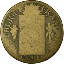 Moneta, Francja, Sol aux balances françoise, Sol, 1793, Strasbourg, F(12-15)