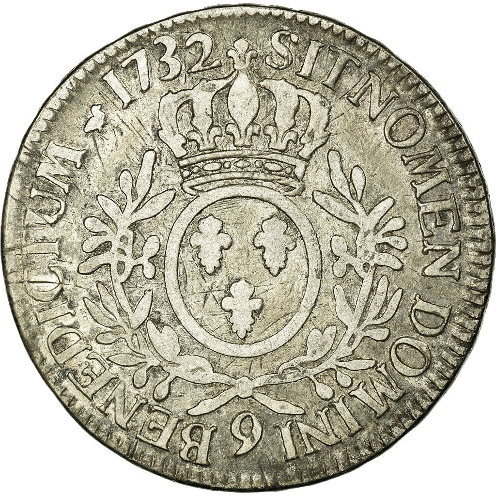 Coin, France, Louis XV, Écu aux branches d'olivier, Ecu, 1732, Rennes
