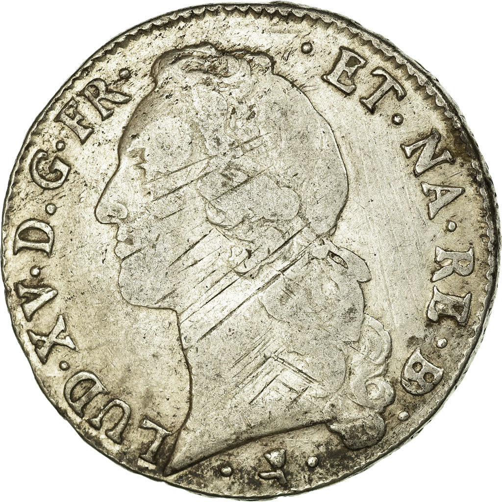 Coin, France, Louis XV, Écu de Béarn au bandeau, Ecu, 1766, Pau, VF(20-25)