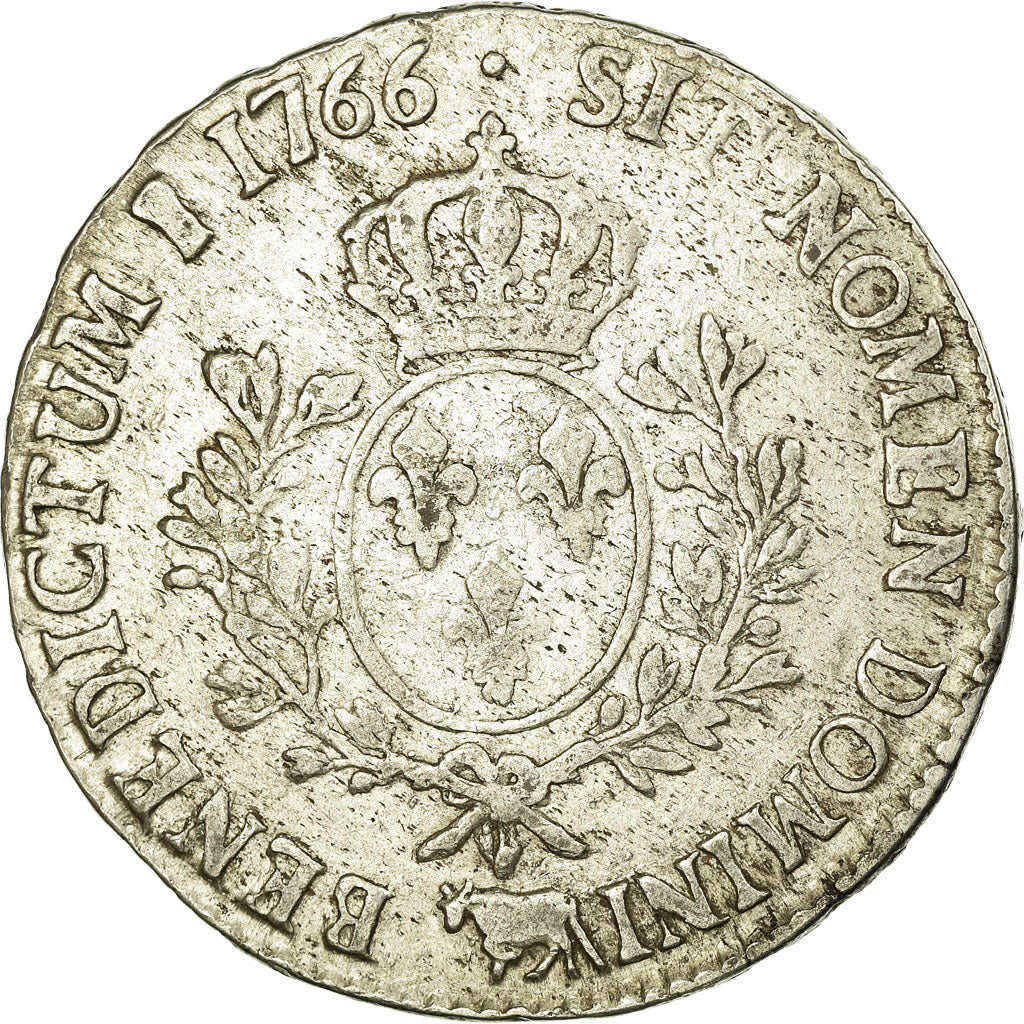 Coin, France, Louis XV, Écu de Béarn au bandeau, Ecu, 1766, Pau, VF(20-25)