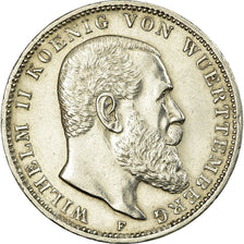Coin, German States, WURTTEMBERG, Wilhelm II, 3 Mark, 1909, Freudenstadt
