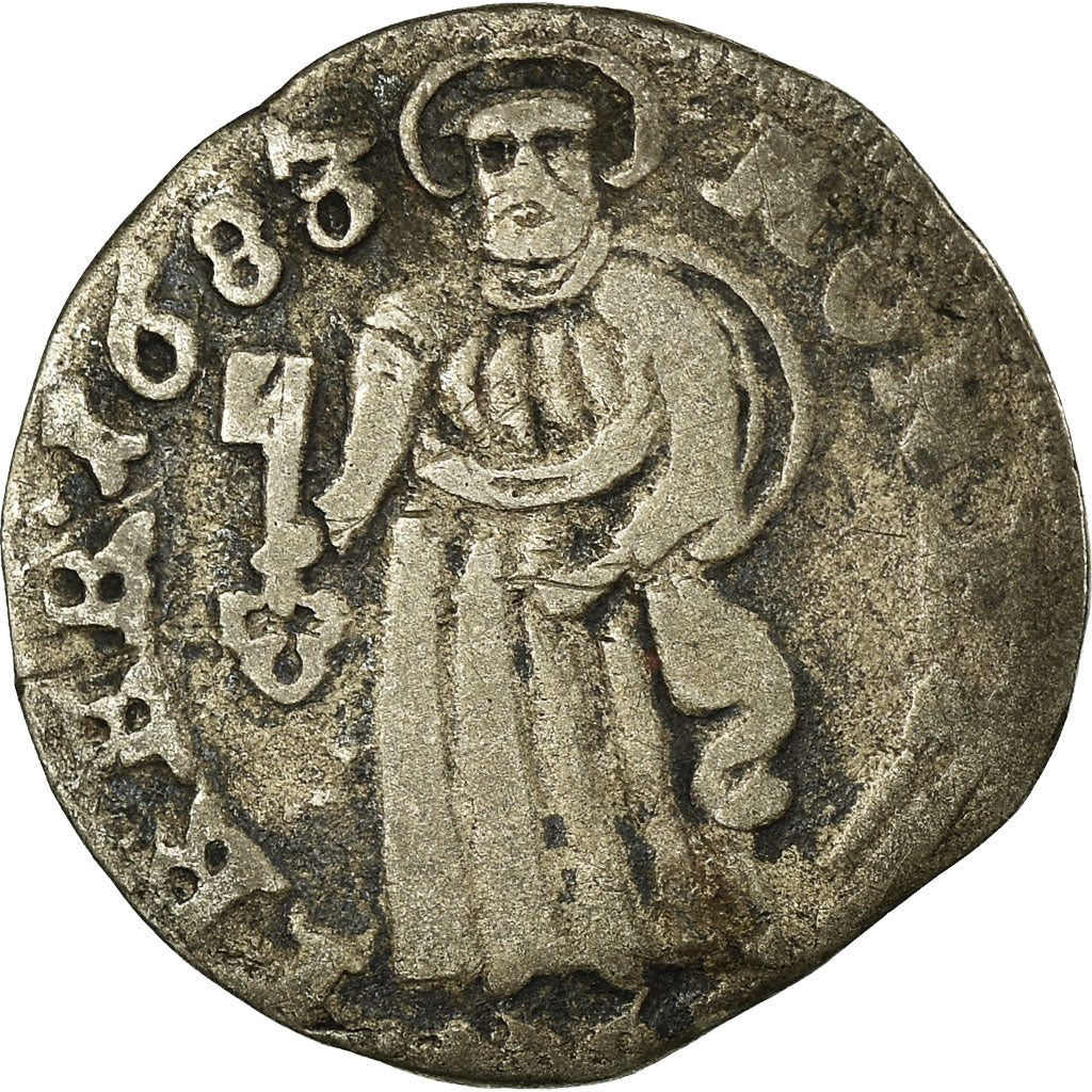 Coin, German States, TRIER, 4 Pfennig, 1/2 Albus, 1683, VF(20-25), Silver