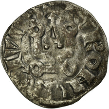 Moeda, França, Philip II, Denier Tournois, Saint-Martin de Tours, VF(30-35)